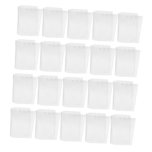 jojofuny 20 Stück Teiliges Transparente Klarsichthüllen mit Lochung PVC Dokumententaschen für Notebook Binder Wiederbefüllbare Umschläge zur Sicheren Aufbewahrung von Belegen und von jojofuny