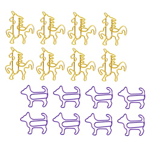 jojofuny 20 Stück Tierförmige Büroklammern Kreative Papierclips im Einhorn und Hundedesign zur Organisation von Dokumenten und Notizen für Büro und Zuhause jojofuny 20 Stück Tierförmige Büroklammern Kreative Papierclips im Einhorn und Hundedesign zur Organisation von Dokumenten und Notizen für Büro und Zuhause von jojofuny
