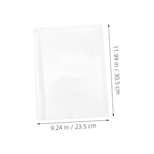 jojofuny 20 Stück Transparente Dokumententaschen aus Robustem PP Material Wasserfeste Folientaschen für Fotos und Abheftbare Sammelmappen für Schule Büro und Zuhause von jojofuny