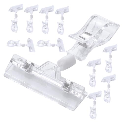 jojofuny 20 Stück Transparenter Drehbarer Schilderhalter Flexibler Pop Werbeclip für Preisschilder Vielseitig Einsetzbar im Einzelhandel Einfache Befestigung Leicht und Stabil für Regale jojofuny 20 Stück Transparenter Drehbarer Schilderhalter Flexibler Pop Werbeclip für Preisschilder Vielseitig Einsetzbar im Einzelhandel Einfache Befestigung Leicht und Stabil für Regale von jojofuny