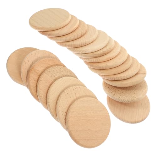 jojofuny 20 Stück Unvollendete Runde Holzscheiben Buchenholz Blanko Holzstücke für Diy Basteln Malen und Dekoration für Weihnachten und Feste jojofuny 20 Stück Unvollendete Runde Holzscheiben Buchenholz Blanko Holzstücke für Diy Basteln Malen und Dekoration für Weihnachten und Feste von jojofuny