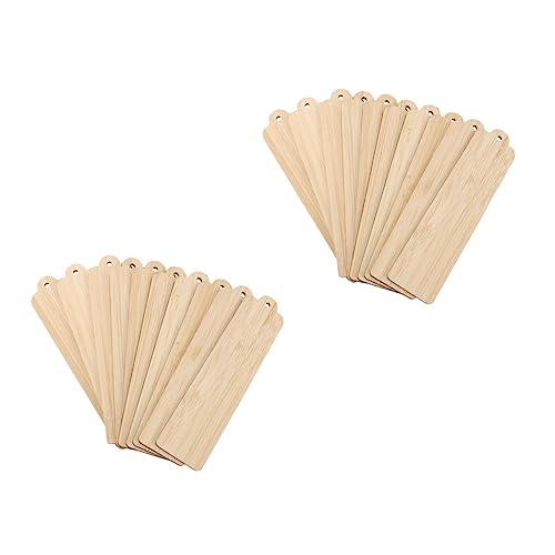 jojofuny 20 Stück leeres Lesezeichen Erwachsene Lesezeichen Masse Gravurrohlinge für leere Lesezeichen Lesezeichen-Etiketten zum Selbermachen Bastelbuchmarke Lesezeichen lesen Holz Beige von jojofuny