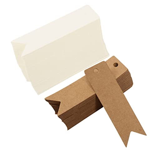 jojofuny 200 Stck. leere Karteikarten leere Beschriftungsschilder Kleidungsetiketten hängende Etiketten Kennzeichnung von Etiketten kleine Hängeetiketten Preisschild hängende Tags Papier von jojofuny