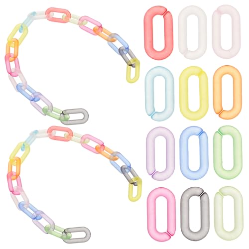 jojofuny 200 Stück Matte Rainbow Oval Linking Rings Sturdy Open Quick Link Connectors Für Brieftasche Schlüssel Tasche DIY Schmuck Zubehör jojofuny 200 Stück Matte Rainbow Oval Linking Rings Sturdy Open Quick Link Connectors Für Brieftasche Schlüssel Tasche DIY Schmuck Zubehör von jojofuny
