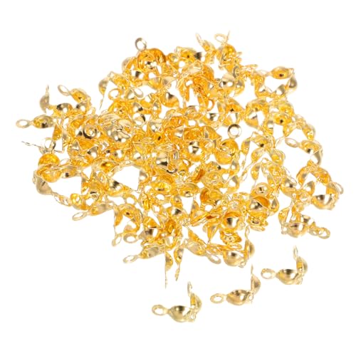 jojofuny 200 Stück Quetschperlen Endkappen für DIY Schmuckherstellung Klappbare Knotenabdeckungen für Armbänder und Vielseitige Perlenkappen für Kreative Projekte jojofuny 200 Stück Quetschperlen Endkappen für DIY Schmuckherstellung Klappbare Knotenabdeckungen für Armbänder und Vielseitige Perlenkappen für Kreative Projekte von jojofuny