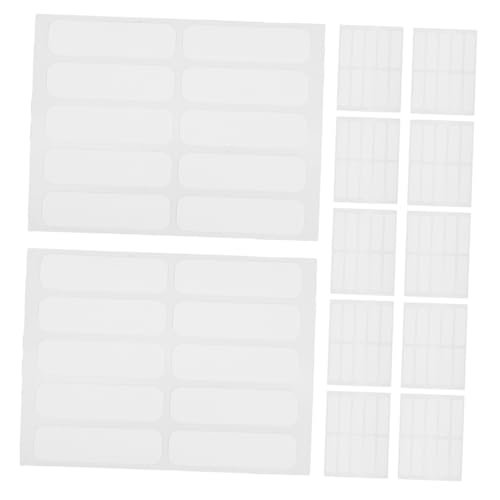 jojofuny 200 Stück Stoffetikettenaufkleber waschbare Etiketten leere Namensschilder Wäschetiketten Kleidungsschilds Kleideretikett waschbare Kleidungsetiketten Namensetiketten-Tags Weiß von jojofuny