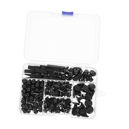 jojofuny 200 Stück Teiliges Push Pins Set aus und Abs mit Clips und Haken Robuste Reißzwecken für Pinnwand und Korktafel Praktische Aufbewahrungsbox Stilvolle und Sichere Befestigung für von jojofuny