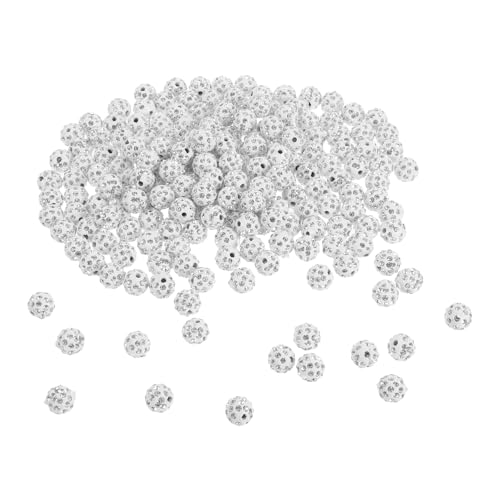 jojofuny 200 Stück Weiße Glänzende Disco-perlen Runde Strass-kunststoffperlen für Schmuckherstellung Armbänder Halsketten DIY Basteln Festliche Dekorationen jojofuny 200 Stück Weiße Glänzende Disco-perlen Runde Strass-kunststoffperlen für Schmuckherstellung Armbänder Halsketten DIY Basteln Festliche Dekorationen von jojofuny