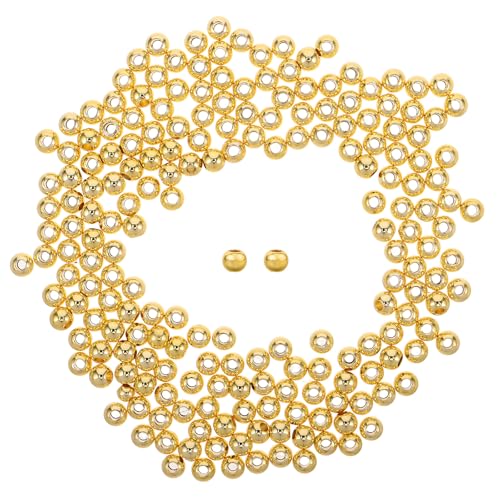 jojofuny 200 Stück goldene Abstandsperlen: 4 mm kleine lose Abstandsperlen zur Herstellung von DIY-Schmuck, Charms für Armbänder, Halsketten und Bastelprojekte jojofuny 200 Stück goldene Abstandsperlen: 4 mm kleine lose Abstandsperlen zur Herstellung von DIY-Schmuck, Charms für Armbänder, Halsketten und Bastelprojekte von jojofuny