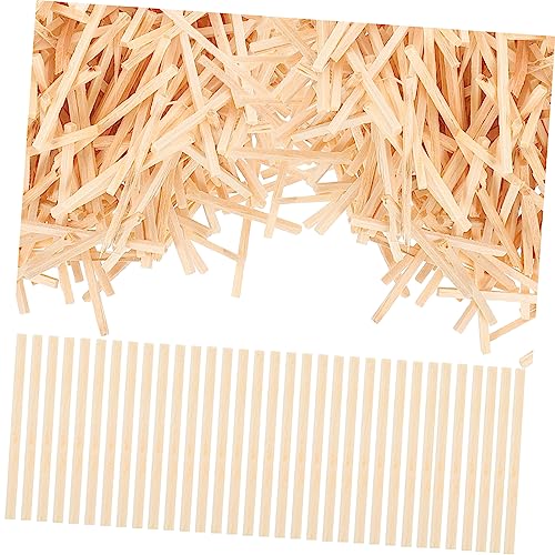 jojofuny 2000Stücke DIY Holzstäbe für Bastelprojekte Sicheres Bastelmaterial mit Abgerundeten Kanten für Natürliche Holzfarbe Boxen À Stäbe Vielseitig von jojofuny