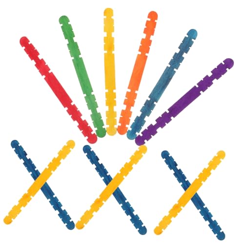 jojofuny 200Stücke Holz Bastelstäbchen Gezahnte Mehrzweck DIY Holzstäbchen für Bastelprojekte für Eiscreme und Popsicles jojofuny 200Stücke Holz Bastelstäbchen Gezahnte Mehrzweck DIY Holzstäbchen für Bastelprojekte für Eiscreme und Popsicles von jojofuny