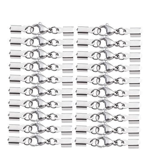 jojofuny 20Stücke DIY Schmuckverschluss Lobster Clasp für Armbänder und Ohrringe Hochwertige Karabiner für Schmuckherstellung Langlebig und Elegant von jojofuny
