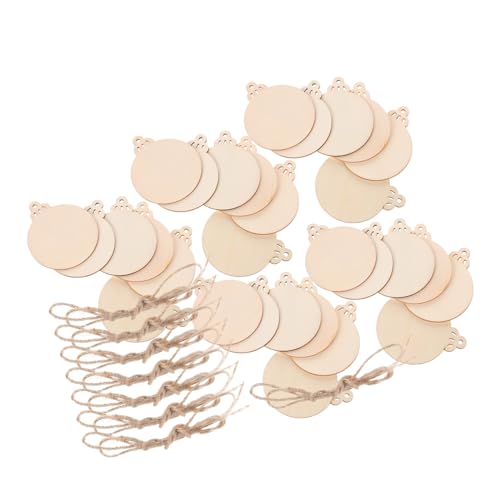 jojofuny 20Stücke Holzscheiben zum Basteln Unbehandelte Runde Holzplatten mit Kurzen Juteschnüren DIY Wohnkultur und Laternenprojekte jojofuny 20Stücke Holzscheiben zum Basteln Unbehandelte Runde Holzplatten mit Kurzen Juteschnüren DIY Wohnkultur und Laternenprojekte von jojofuny