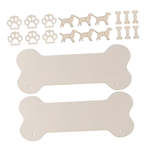 jojofuny 20Stücke Teiliges DIY Holz Hundeknochen und Anhänger Set Naturholz für Projekte Wand und Türdekoration ohne Grat Langlebig und Sicher jojofuny 20Stücke Teiliges DIY Holz Hundeknochen und Anhänger Set Naturholz für Projekte Wand und Türdekoration ohne Grat Langlebig und Sicher von jojofuny