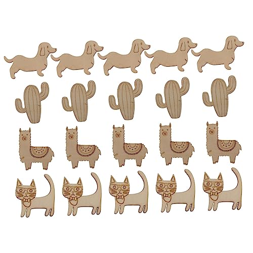 jojofuny 20Stücke Unfertige Holzhandwerk Ausschnitte Tierform DIY Bastelset für zum Bemalen und Gestalten von Individuellen Dekorationen für jojofuny 20Stücke Unfertige Holzhandwerk Ausschnitte Tierform DIY Bastelset für zum Bemalen und Gestalten von Individuellen Dekorationen für von jojofuny