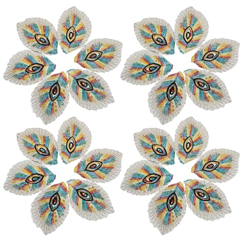 jojofuny 20pcs Peacock Stickflecken Für Kleidungseisen An Applikationen Dekorative Stoffflecken Für Kostüme DIY -modezubehör Langlebig Und Einfach Zu Bedienen von jojofuny