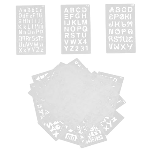 jojofuny Blatt Alphabet Malschablonen Wiederverwendbare Buchstaben Und Zahlenschablonen Alphabet Sprühfarbenvorlagen – Für DIY Kunstprojekte Für Holz Wände Stoffe Felsen von jojofuny