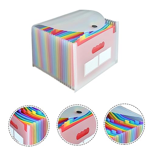 jojofuny 24 Orgel-Akten paket Dateiordner-Organizer transparent Office-Datei-Organizer groß plastikordner unterlagen organizer Ordner für Akkordeonrechnungen Fächermappe mit Taschen Weiß von jojofuny