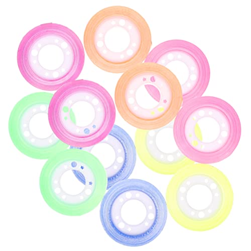 jojofuny 24 Rollen Bunte Transparente Klebebänder Breit Lang Vielseitiges Diy Bastelband für Tagebücher Scrapbooking und Planer Selbstklebend Leicht Abreißbar Farbenfrohes Dekorationsband von jojofuny