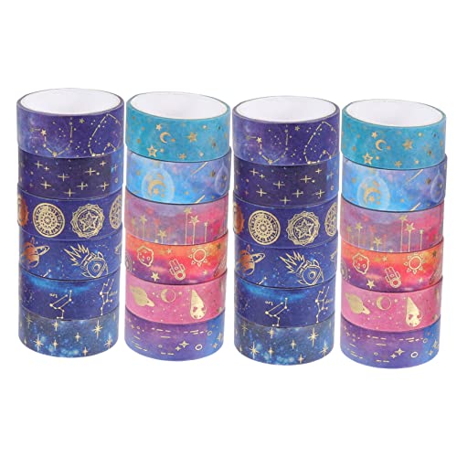 jojofuny 24 Rollen Heißpräge-washi-tape Farbband Dekorativ Urlaubsbänder Papier Diy-bänder Lieferungen Party Washi -bänder Japanisches Washi-klebeband Diy Klebeband Journalbänder Aufkleber von jojofuny