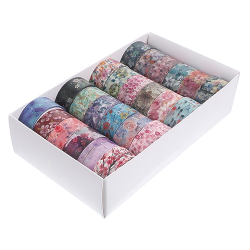 jojofuny 24 Rollen Washi Tape Dekoratives Klebeband für Scrapbooking Journaling und Diy Projekte pro Rolle Vielseitig Einsetzbar für Alben und von jojofuny
