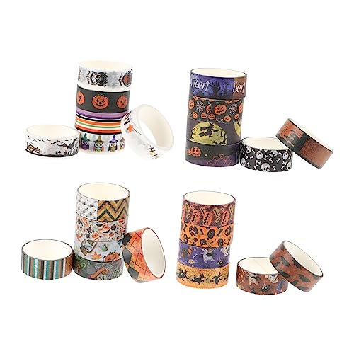 jojofuny 24 Rollen Washi Tape Halloween Dekorative Klebebänder für Journaling Scrapbooking und Bastelarbeiten pro Rolle mit Gruseligen Halloween Motiven jojofuny 24 Rollen Washi Tape Halloween Dekorative Klebebänder für Journaling Scrapbooking und Bastelarbeiten pro Rolle mit Gruseligen Halloween Motiven von jojofuny