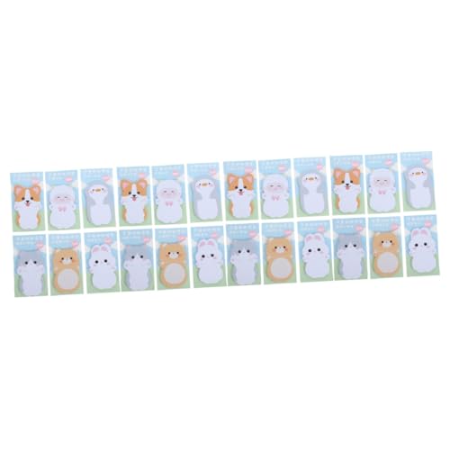 jojofuny 24 Sätze Cartoon-Haftnotiz Pads Notizbilder klein Registerkarten Karikatur süße Memos Seitenmarkierungen für Schüler Notizblock für Taschen Notepad abreißen Papier von jojofuny