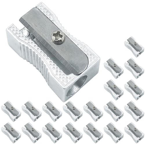 jojofuny 24 Stück Bleistiftspitzer aus Aluminiumlegierung Bleistiftspitzer manuelle Bleistiftspitzer Bleistiftschärfer Schreibwaren Student Bleistift schulbedarf groß Silber jojofuny 24 Stück Bleistiftspitzer aus Aluminiumlegierung Bleistiftspitzer manuelle Bleistiftspitzer Bleistiftschärfer Schreibwaren Student Bleistift schulbedarf groß Silber von jojofuny