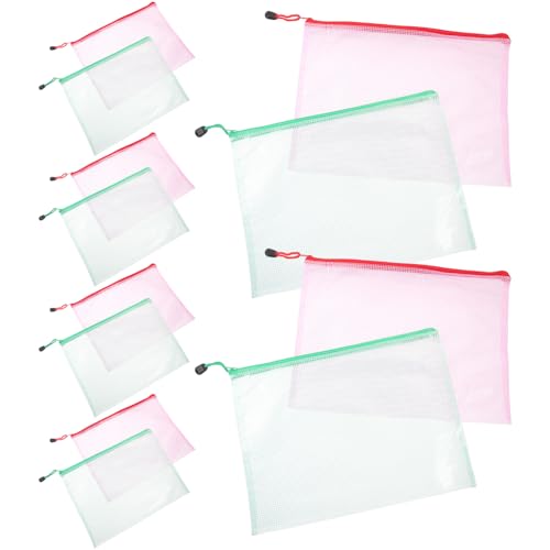 jojofuny 24 Stück Dokumentenbeutel Multifunktionale Wasserdichte Reißverschluss Taschen für Schule Büro und Haushalt Transparente Aufbewahrung für Schreibwaren und von jojofuny