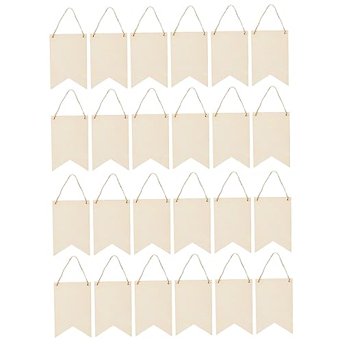 jojofuny 24 Stück Holzscheiben Hängende Tags für Geburtstagsfeier Unbehandelte Holzornamente zum Basteln Diy Deko für Hochzeiten und Feste von jojofuny