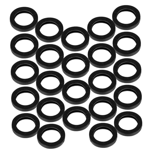 jojofuny 24 Stück Schlüssel etiketten abdeckung Ring Schlüsselfarbkappen Hardware schlüsselanhänger schlüsselanhanger Schlüsselhülsenkappe Abdeckungen für Schlüsselkennungen Kieselgel Black von jojofuny