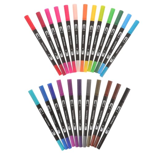 jojofuny 24 Stück Teiliges Dual Tip Marker für Waschbare Aquarellstifte mit Doppelter Spitze Bastelprojekte Zeichnen und Hervorheben für Kreative jojofuny 24 Stück Teiliges Dual Tip Marker für Waschbare Aquarellstifte mit Doppelter Spitze Bastelprojekte Zeichnen und Hervorheben für Kreative von jojofuny
