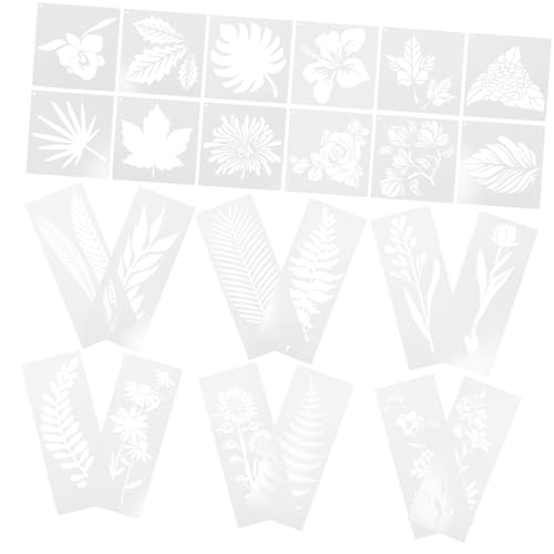 jojofuny 24 Stück Teiliges Pet Schablonen für Malerei und DIY Basteln Wiederverwendbare Robuste Zeichenschablonen mit Blumen und Pflanzenmotiven Vielseitig Einsetzbar für Wände Holz jojofuny 24 Stück Teiliges Pet Schablonen für Malerei und DIY Basteln Wiederverwendbare Robuste Zeichenschablonen mit Blumen und Pflanzenmotiven Vielseitig Einsetzbar für Wände Holz von jojofuny