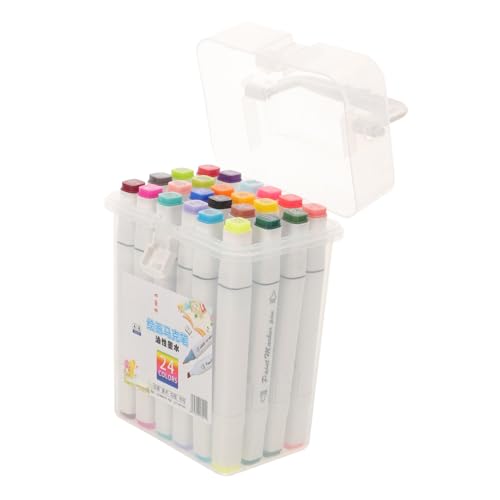jojofuny 24Stücke Aquarell Marker mit Doppelspitze Wasserdichte Farbmarker für Kunsthandwerk Scrapbooking und DIY Projekte für Erwachsene von jojofuny