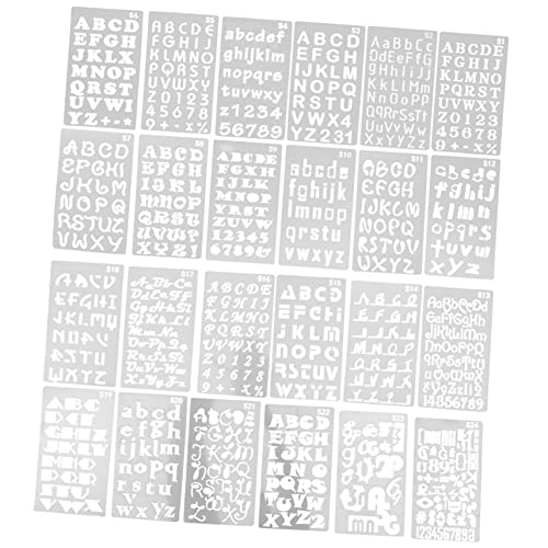 jojofuny 24Stücke Buchstabenschablonen Hohles Design für Malvorlagen Wiederverwendbare Zeichenschablonen für DIY Scrapbook und Kunstprojekte jojofuny 24Stücke Buchstabenschablonen Hohles Design für Malvorlagen Wiederverwendbare Zeichenschablonen für DIY Scrapbook und Kunstprojekte von jojofuny
