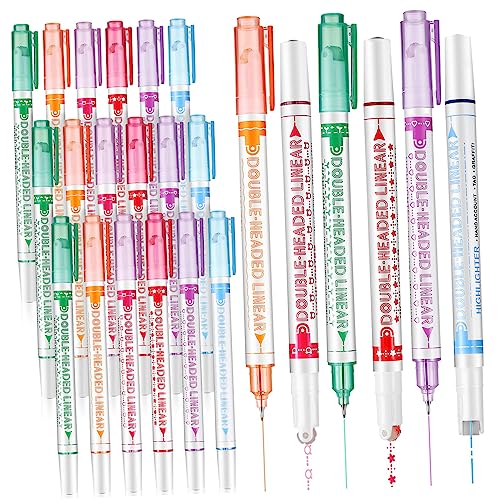jojofuny 24Stücke Doppelspitzen Highlighter Stifte Vielfältige Kurvenformen für Schule Büro Hochwertige Marker für Kreative Beschriftungen Kunstprojekte jojofuny 24Stücke Doppelspitzen Highlighter Stifte Vielfältige Kurvenformen für Schule Büro Hochwertige Marker für Kreative Beschriftungen Kunstprojekte von jojofuny