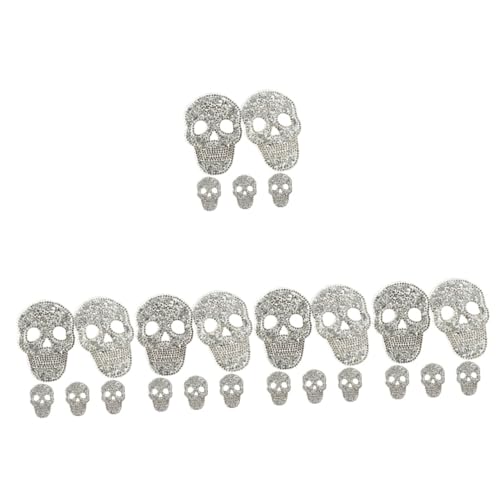 jojofuny 25 Stk. Silberne Totenkopf Bügel Flicken zum Aufbügeln und Nähen Dekorative Rückseiten Patches für Kleidung Rucksäcke DIY Reparatur und Verschönerung von Textilien jojofuny 25 Stk. Silberne Totenkopf Bügel Flicken zum Aufbügeln und Nähen Dekorative Rückseiten Patches für Kleidung Rucksäcke DIY Reparatur und Verschönerung von Textilien von jojofuny