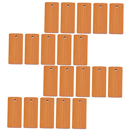 jojofuny 25 Stück Diy Bambus Schlüsselanhänger Tags Pendants Leere Stempel Etiketten Kreative Schlüsselanhänger Dekoration für Bastelprojekte Langlebig und Sicher von jojofuny