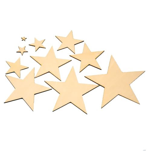 jojofuny 25 Stück Holzsterne für DIY Bastelprojekte Unlackierte Holzscheiben für Scrapbooking Dekoration und Designs Natürlicher Holzfarbe jojofuny 25 Stück Holzsterne für DIY Bastelprojekte Unlackierte Holzscheiben für Scrapbooking Dekoration und Designs Natürlicher Holzfarbe von jojofuny