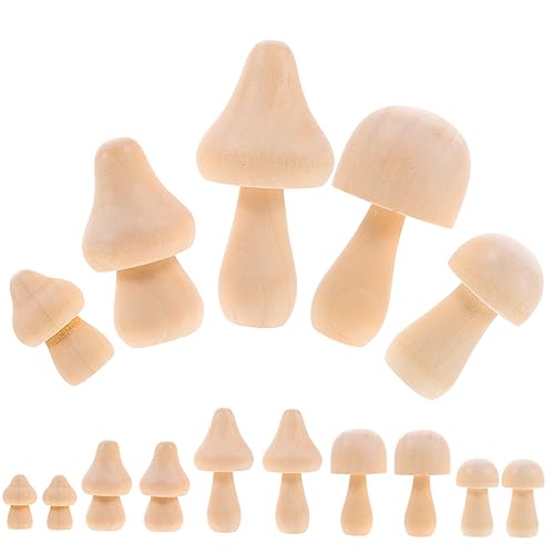 jojofuny 25 Stück Miniatur Holzpilze Bunte Diy Deko für Mikrolandschaften Niedliche Holzornamente für Heimdekoration und Bastelprojekte für Pilzpartys und von jojofuny