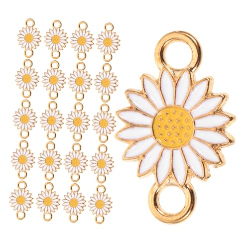 jojofuny 25 Stück Teiliges Blumen-Anhänger aus Langlebiger Legierung mit Flexiblem Doppel-design Charmante Blumenverbinder für DIY Schmuck Armbänder Halsketten Schlüsselanhänger und jojofuny 25 Stück Teiliges Blumen-Anhänger aus Langlebiger Legierung mit Flexiblem Doppel-design Charmante Blumenverbinder für DIY Schmuck Armbänder Halsketten Schlüsselanhänger und von jojofuny