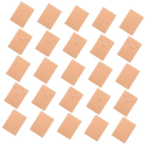 jojofuny 25 Stück Teiliges Kraftpapier Dokumentenumschlag mit Schnurverschluss Robuste Foto und Aktenhüllen Praktische Aufbewahrungstaschen für Wichtige Unterlagen Vielseitig für Büro und von jojofuny
