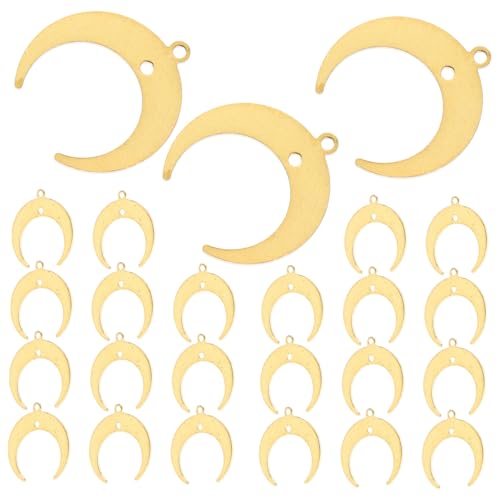 jojofuny 25 Stück Teiliges Mondform Schmuckverbinder aus Hochwertigem Kupfer Handgefertigte Leichte Anhänger mit Zwei Verbindungsöffnungen für DIY Halsketten Armbänder und Ohrringe Kreative jojofuny 25 Stück Teiliges Mondform Schmuckverbinder aus Hochwertigem Kupfer Handgefertigte Leichte Anhänger mit Zwei Verbindungsöffnungen für DIY Halsketten Armbänder und Ohrringe Kreative von jojofuny