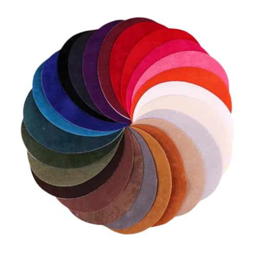 jojofuny 25 Stück Teiliges Suede Stoff Patches Oval Aufbügelbar und Nähbar für Pullover und Kleidung Vielseitiges DIY Applikationen Kit zum Reparieren und Verzieren von Ellbogen Jacken von jojofuny