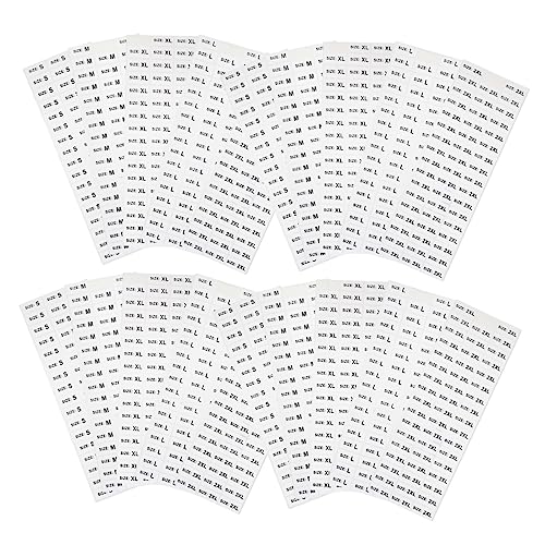 jojofuny 2500 Stück Kleidung Größenetiketten Selbstklebende Aufkleber für Bekleidung Verschiedenen S Xl Transparente Etiketten mit Schwarzer Organisieren und Kennzeichnen von Textilien von jojofuny
