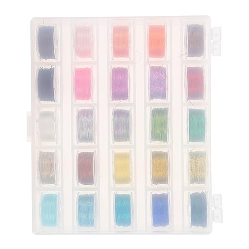 jojofuny 25Stücke Bunte Stickfäden für DIY Nähprojekte Hochwertige Stickgarne Vielseitiges Nähzubehör für Handarbeiten und Kreative Bastelideen von jojofuny