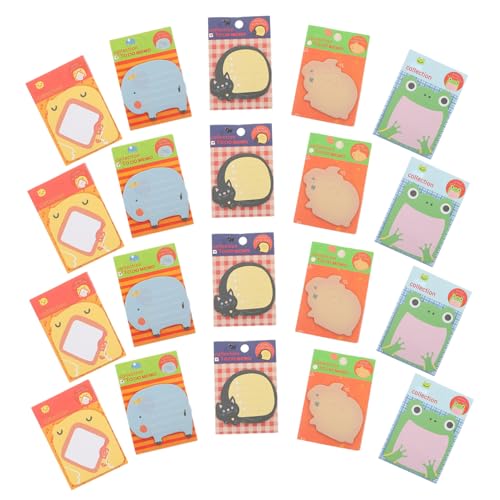jojofuny 25Stücke Teiliges Tragbare Memo Pads mit Cartoon Tierdesign Notizblätter für Schule Büro und Zuhause für Aufgabenlisten und Erinnerungen von jojofuny