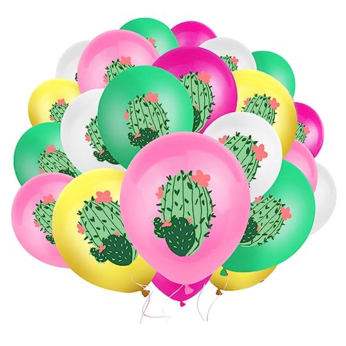 jojofuny 25st Kaktus Ballon Hawaiianische Latexballons Sommerballons 3d Gedruckte Partyballons Dekorationsballons Für Hawaiianische Partys Geburtstagsparty Liefert Bankett Emulsion Hochzeit von jojofuny