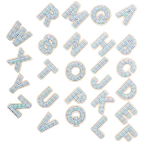 jojofuny 26 Stück Alphabet Badge Patch Aufnäher für Kleidungsapplikationen Brief Nähen bestickt Buchstaben zum Aufbügeln für Rucksack Buchstaben klein zum Aufbügeln Banner von jojofuny