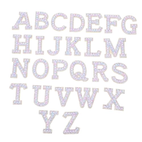 jojofuny 26 Stück Bügel Patches mit Alphabet und Perlen für Kleidung Diy Applikationen für Reparaturen und Dekorationen für Jeans Jacken und Accessoires jojofuny 26 Stück Bügel Patches mit Alphabet und Perlen für Kleidung Diy Applikationen für Reparaturen und Dekorationen für Jeans Jacken und Accessoires von jojofuny
